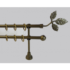  16 mm Ø Tata karnis szett, 2 soros, bronz, nyitott tartóval (160 cm) karnis, függönyrúd