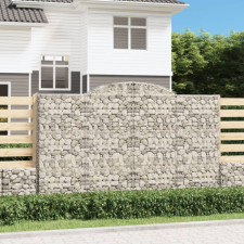  17 db íves horganyzott vas gabion kosár 300x50x180/200 cm kerti tárolás