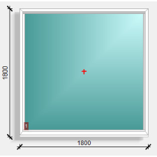  180x180 fix ablak Deceuninck Elegant 76 nyílászáró