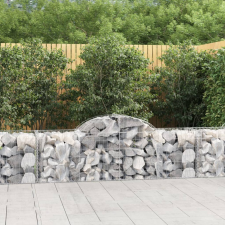  18 db íves horganyzott vas gabion kosár 200x50x60/80 cm bútor