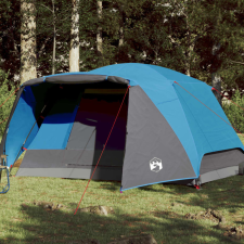  190T Taffeta 4-személyes kék kempingsátor 350x280x155 cm sátor