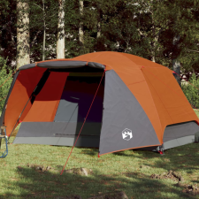 190T Taffeta 4-személyes szürke-narancs sátor 350x280x155 cm sátor