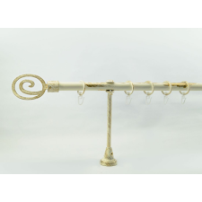  19 mm Ø Florenz karnis szett, 1 soros, ecrü-gold, nyitott tartóval (200 cm) karnis, függönyrúd