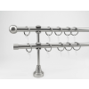  19 mm Ø Oslo karnis szett, 2 soros, nikkel-matt, nyitott tartóval (160 cm)