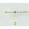  19 mm Ø Prato karnis szett, 1 soros, ecrü-gold, nyitott tartóval (120 cm)