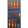  1/3 Szerszámtálca szerszámkocsihoz: 8 részes VDE csavarhúzó készlettel (BGS 4037)