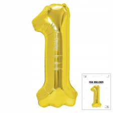 1 ARANY DIGIT FOLIAR BALLON SZÜLETÉSNAPI PARTYRA 40cm party kellék