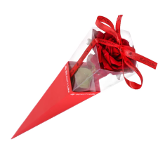  1 szál piros rózsa - Szappanvirág díszdobozban szappan