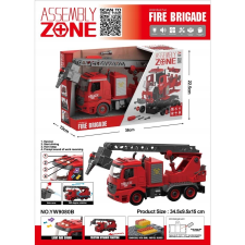 1PUNKT Szétszerelhető Tűzoltóállomás Víz-, Hang- És Fényfunkciókkal (ZAU.YW9080B) autópálya és játékautó