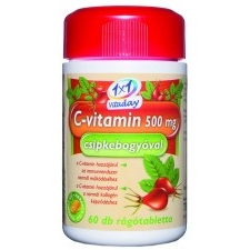 1x1 Vitaday Csipkebogyós C-vitamin rágótabletta 60 db vitamin és táplálékkiegészítő