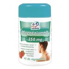 1x1 Vitaday Magnézium+B6 Vitamin 250 Mg Rágótabletta 45 db vitamin és táplálékkiegészítő