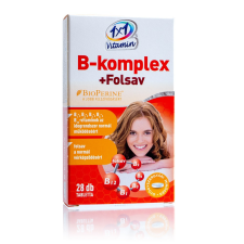 1x1 vitamin b-komplex+folsav étrend-kiegészítő ftbl bioperin 28 db gyógyhatású készítmény