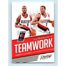  2016-17 Panini Prestige Teamwork # 28 C.J. McCollum/Damian Lillard gyűjthető kártya