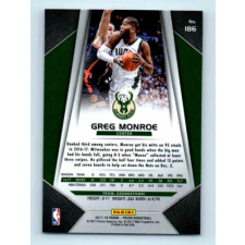 2017-18 Prizm Basketball Base # 186 Greg Monroe gyűjthető kártya