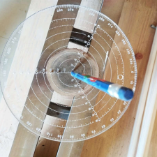  20 cm-es Kör vonalzó, középpont kereső vonalzó