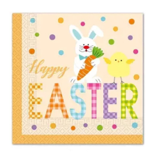  20 darabos papír szalvéta – Húsvéti minta – Happy Easter party kellék