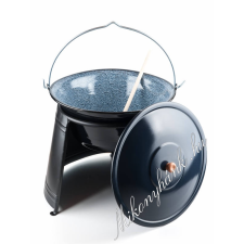  20literes zománcozott bogrács+40cm lángőr szett(4részes) konyhai eszköz