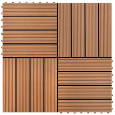 22 db (2 m2) barna WPC teraszburkoló lap 30 x 30 cm építőanyag