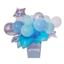  23 darabos asztali lufi dekoráció szett – Happy Birthday – Kék party kellék