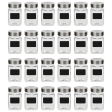  24 db tárolóedény matricával 300 ml edény