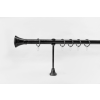  25 mm Ø Sofia függönykarnis szett, 1 soros, titán, nyitott tartóval (160 cm)
