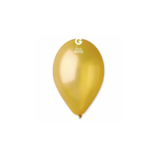 26 cm-es metál arany színű gumi léggömb - 100 db / csomag party kellék