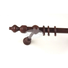 28 mm-es fa rúdkarnis szett - 1 rudas - mahagóni - 160 cm karnis, függönyrúd