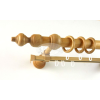  28 mm-es fa rúdkarnis szett - U-sínes - világos tölgy - 160 cm