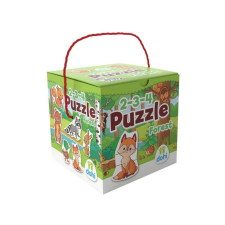 2-3-4 Darabos Puzzle - Erdo állatai puzzle, kirakós