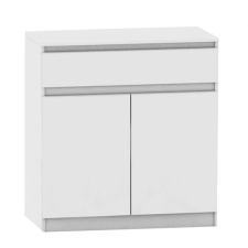  2 ajtós komód egy fiókkal, fehér, HANY NEW 007 bútor