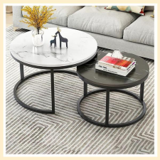  2 az 1-ben kerek dohányzóasztal készlet ZTSTL14BCZ bútor