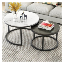  2 az 1-ben kerek dohányzóasztal készlet ZTSTL14BCZ bútor