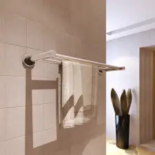  2 csöves rozsdamentes acél törölközőtartó fürdőszoba kiegészítő