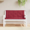  2 db borvörös oxford szövet kerti padpárna 120 x 50 x 7 cm