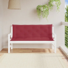  2 db borvörös oxford szövet kerti padpárna 150 x 50 x 7 cm