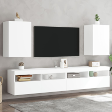  2 db fehér szerelt fa fali TV-szekrény 40,5 x 30 x 60 cm bútor