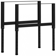  2 db fekete állítható fém munkapadváz 85 x (69-95,5) cm bútor
