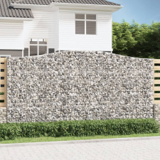 2 db íves horganyzott vas gabion kosár 400x50x200/220 cm kerti tárolás
