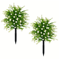  2 db leszúrható fehér művirág csokor 50 cm JW1514391 dekoráció