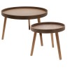  2 db-os asztalkészlet Home&amp;Styling Collection, MDF, 60x40 cm, 38x34 cm, barna