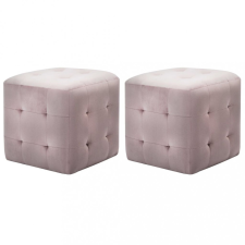  2 db rózsaszín bársony éjjeliszekrény 30 x 30 x 30 cm bútor