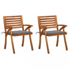  2 db tömör akácfa kerti étkezőszék párnával kerti bútor