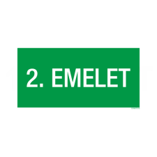  2.Emelet - utánvilágító öntapadó, 200*100 mm információs tábla, állvány