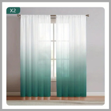 2 Paneles Függöny -Zöld színben 132x160 cm UN04758 lakástextília