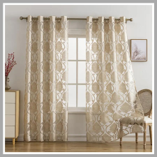 2 Paneles, Klasszikus Jacquard Átlátszó Függöny 100x250 cm, 2db LU621413-b lakástextília