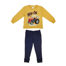  2 részes fiú pizsama traktoros mintával - 122-es méret gyerek hálóing, pizsama