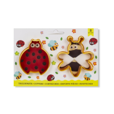  2 részes katica és méhecske alakú műanyag süti kiszúró készlet sütés és főzés