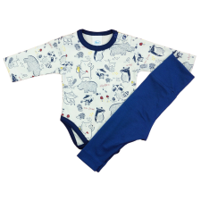  2 részes kisfiú szett mosómedvés mintával babaruha szett