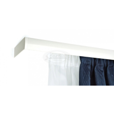  2 soros előlapos fehér színű alumínium sín tartozékokkal - 150 cm karnis, függönyrúd