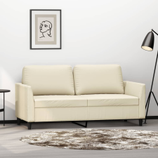  2 személyes krémszínű műbőr kanapé 140 cm bútor